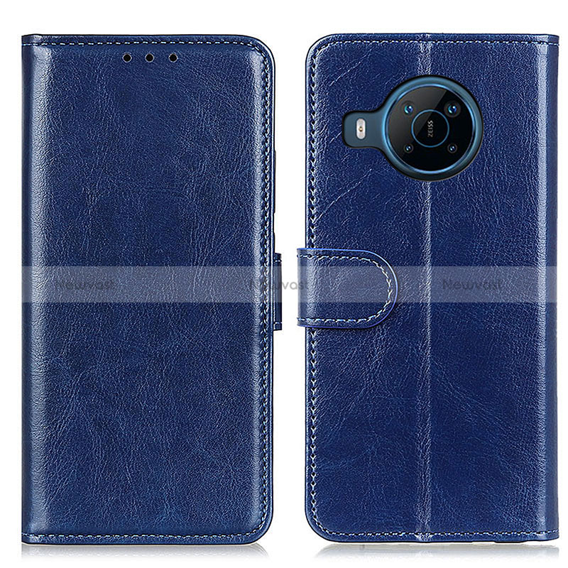 Leather Case Stands Flip Cover Holder M07L for Nokia X100 5G Blue