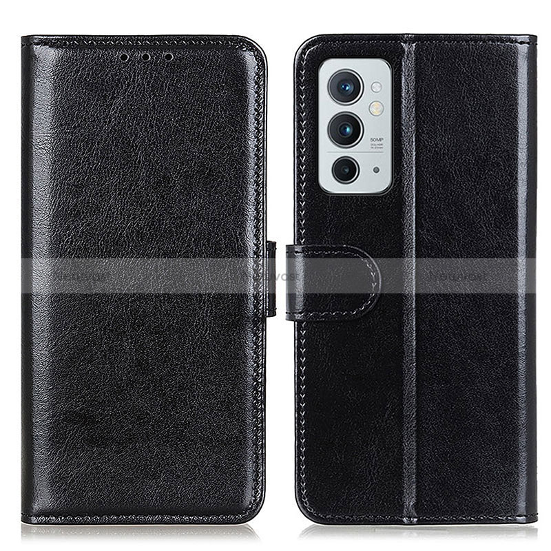 Leather Case Stands Flip Cover Holder M07L for OnePlus 9RT 5G Black