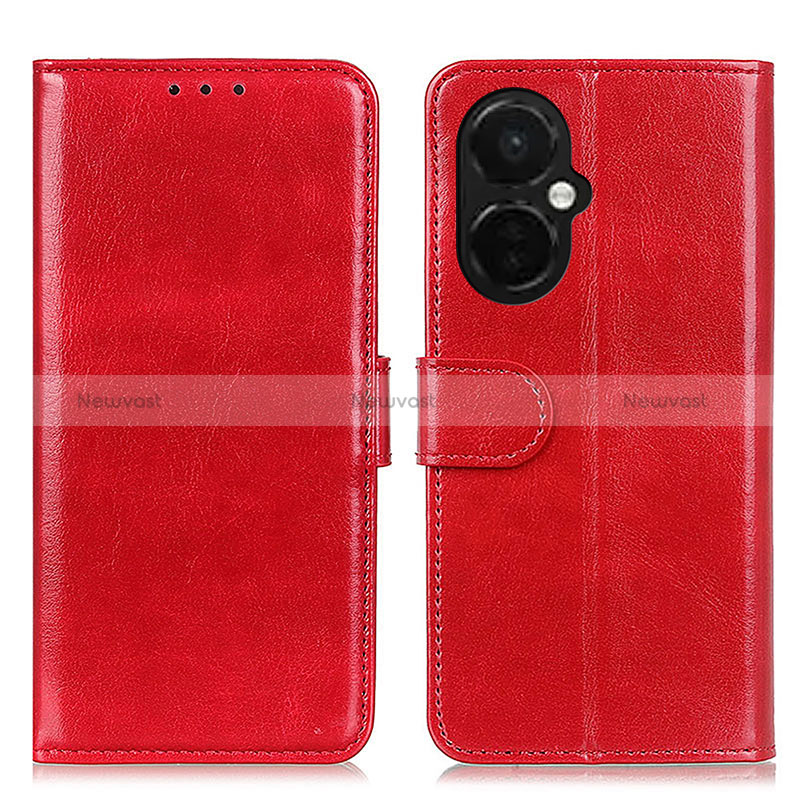 Leather Case Stands Flip Cover Holder M07L for OnePlus Nord CE 3 Lite 5G Red