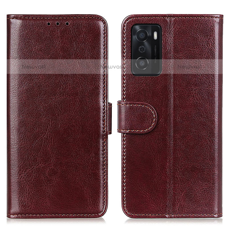 Leather Case Stands Flip Cover Holder M07L for Oppo A55S 5G