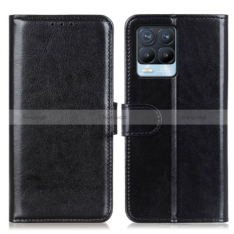 Leather Case Stands Flip Cover Holder M07L for Realme 8 4G Black