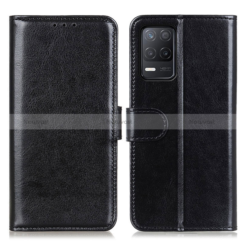 Leather Case Stands Flip Cover Holder M07L for Realme 8 5G Black