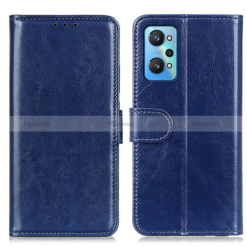 Leather Case Stands Flip Cover Holder M07L for Realme GT Neo2 5G Blue