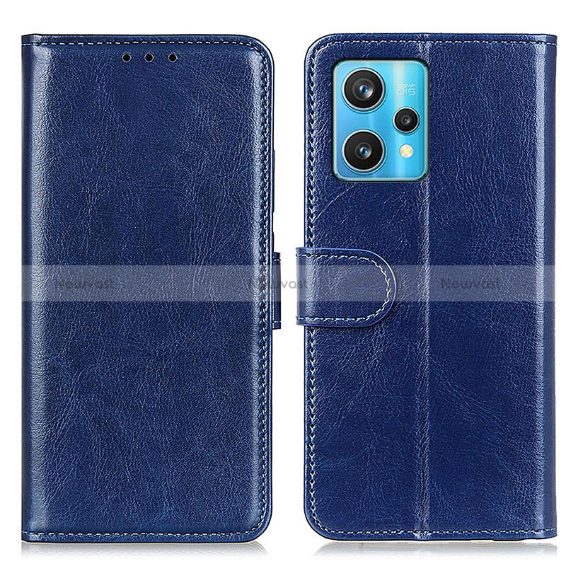 Leather Case Stands Flip Cover Holder M07L for Realme Q5 5G Blue