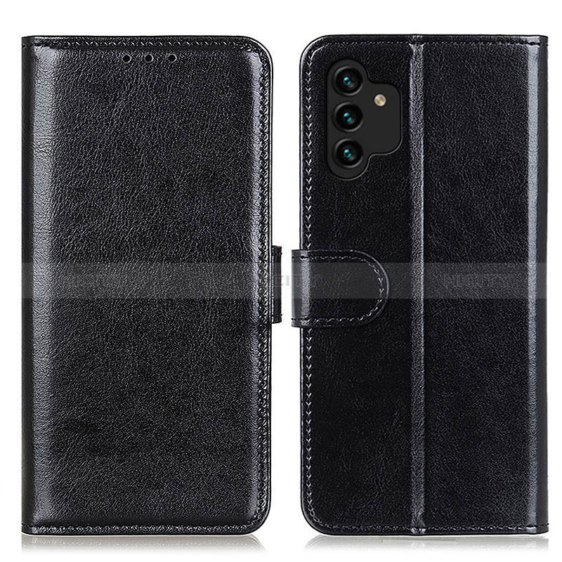 Leather Case Stands Flip Cover Holder M07L for Samsung Galaxy A04s Black