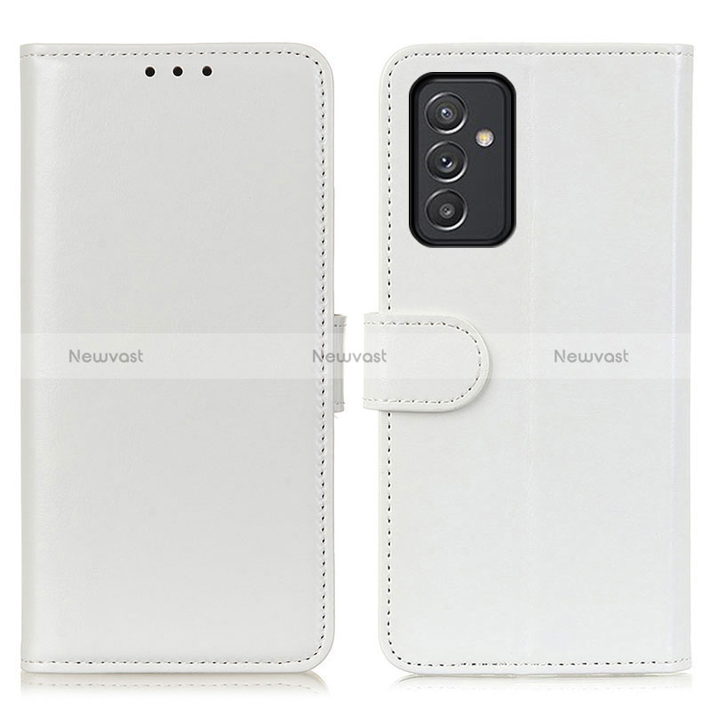 Leather Case Stands Flip Cover Holder M07L for Samsung Galaxy A15 LTE White