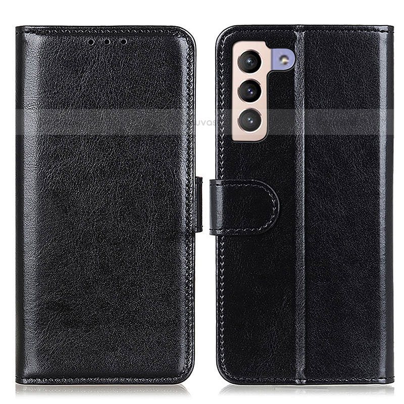 Leather Case Stands Flip Cover Holder M07L for Samsung Galaxy S21 Plus 5G Black