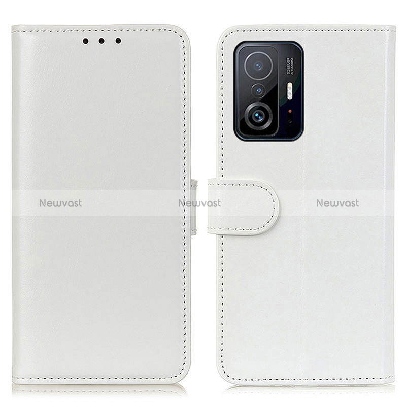 Leather Case Stands Flip Cover Holder M07L for Xiaomi Mi 11T 5G White