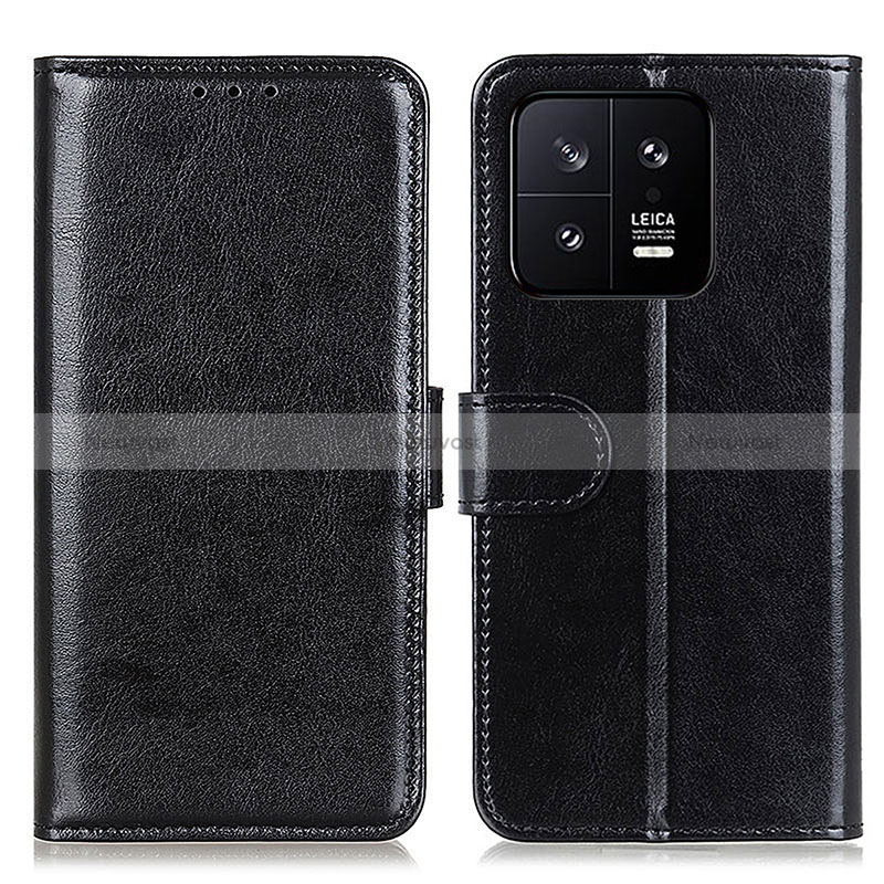 Leather Case Stands Flip Cover Holder M07L for Xiaomi Mi 13 Pro 5G Black