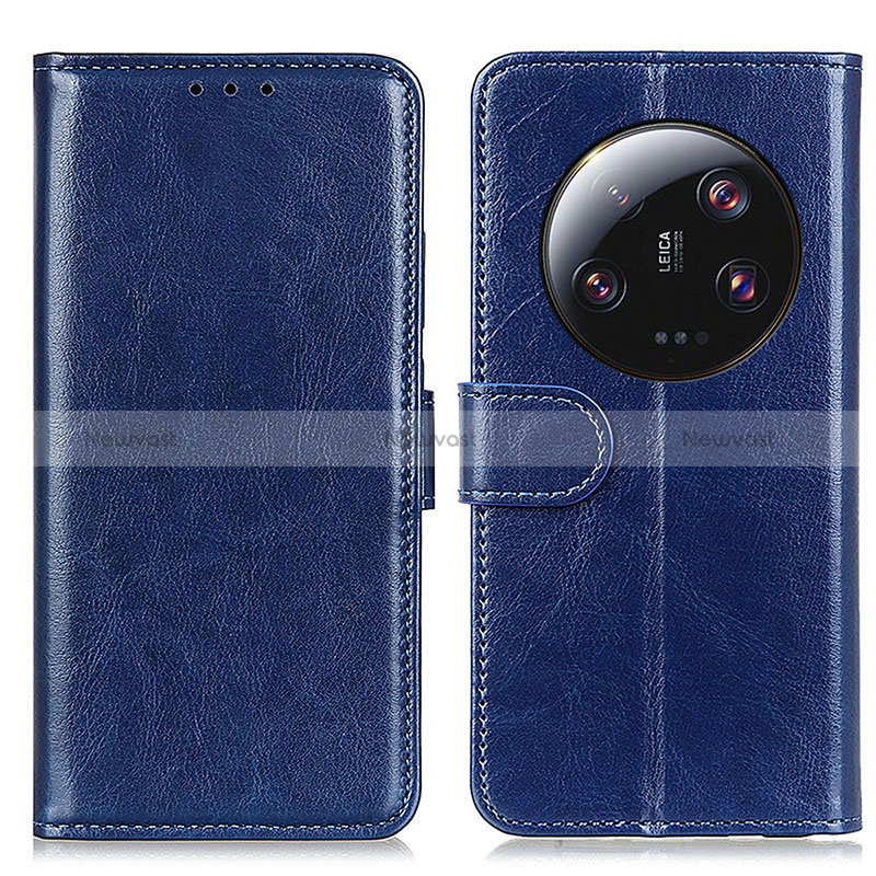 Leather Case Stands Flip Cover Holder M07L for Xiaomi Mi 13 Ultra 5G Blue