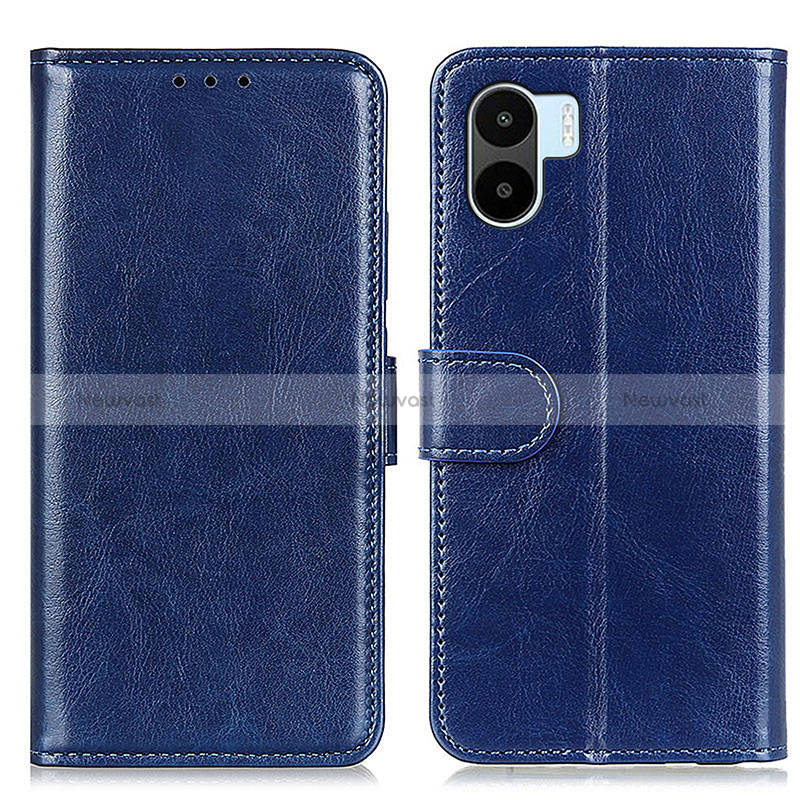 Leather Case Stands Flip Cover Holder M07L for Xiaomi Redmi A1 Blue