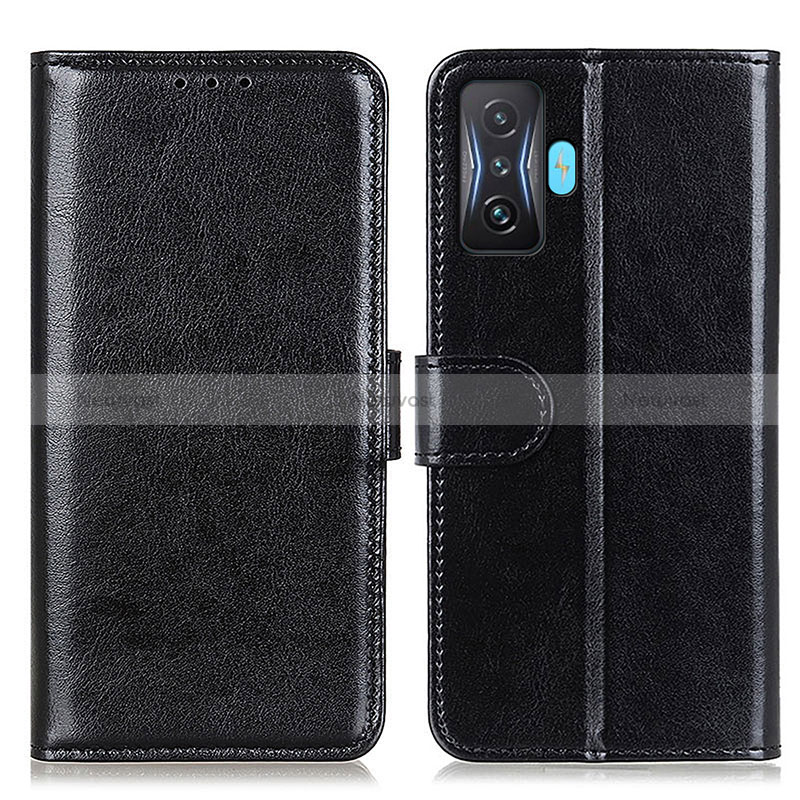 Leather Case Stands Flip Cover Holder M07L for Xiaomi Redmi K50 Gaming AMG F1 5G Black