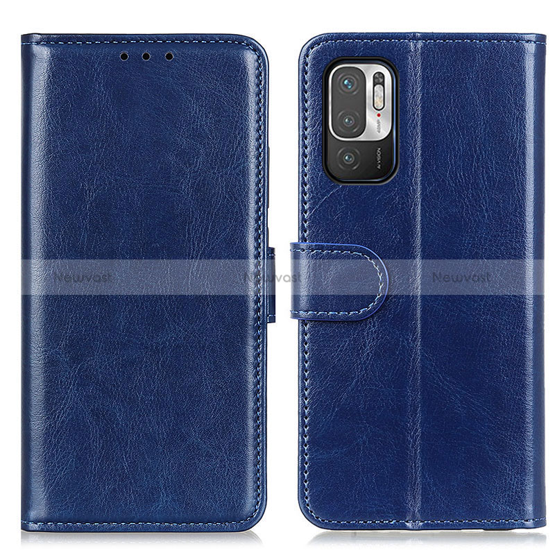 Leather Case Stands Flip Cover Holder M07L for Xiaomi Redmi Note 11 SE 5G Blue