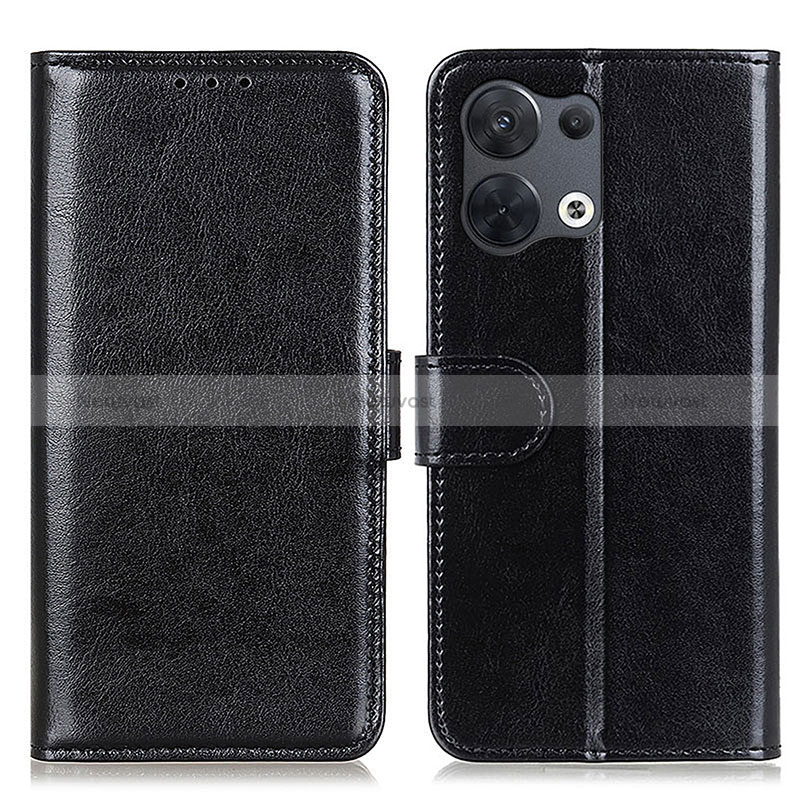 Leather Case Stands Flip Cover Holder M07L for Xiaomi Redmi Note 13 Pro 5G Black