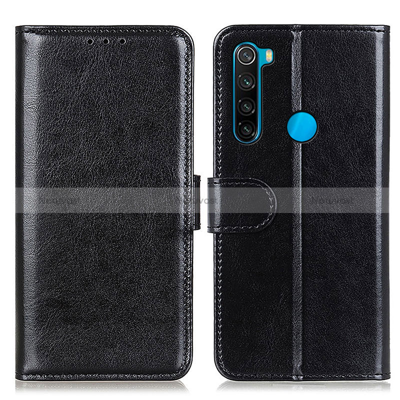 Leather Case Stands Flip Cover Holder M07L for Xiaomi Redmi Note 8 (2021) Black