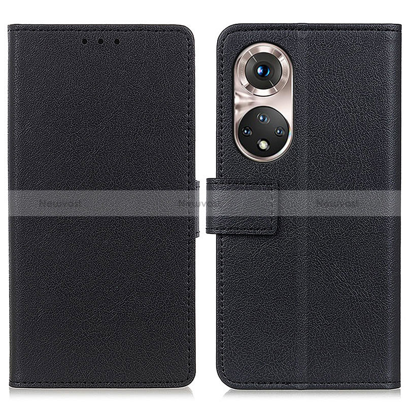 Leather Case Stands Flip Cover Holder M08L for Huawei Honor 50 Pro 5G Black