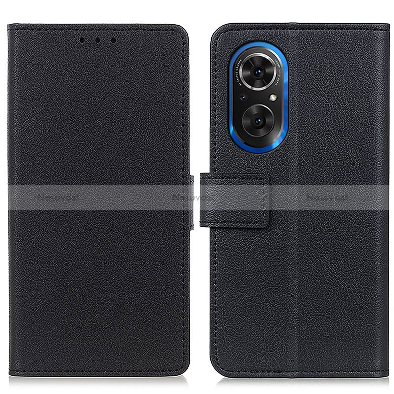 Leather Case Stands Flip Cover Holder M08L for Huawei Honor 50 SE 5G Black