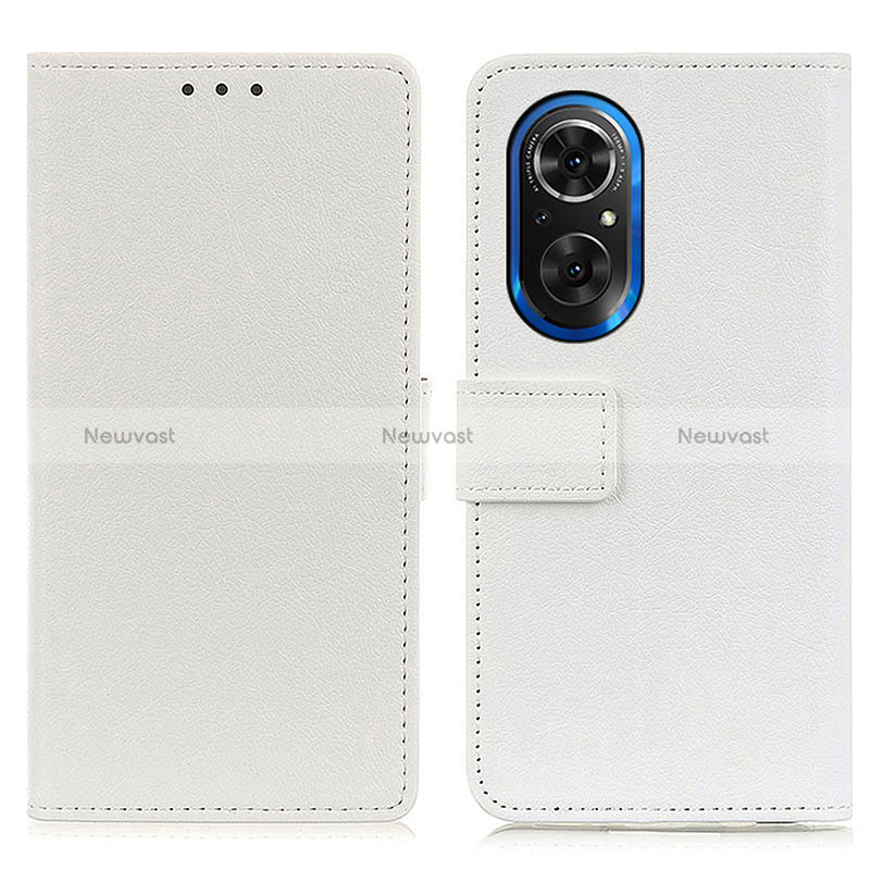 Leather Case Stands Flip Cover Holder M08L for Huawei Honor 50 SE 5G White