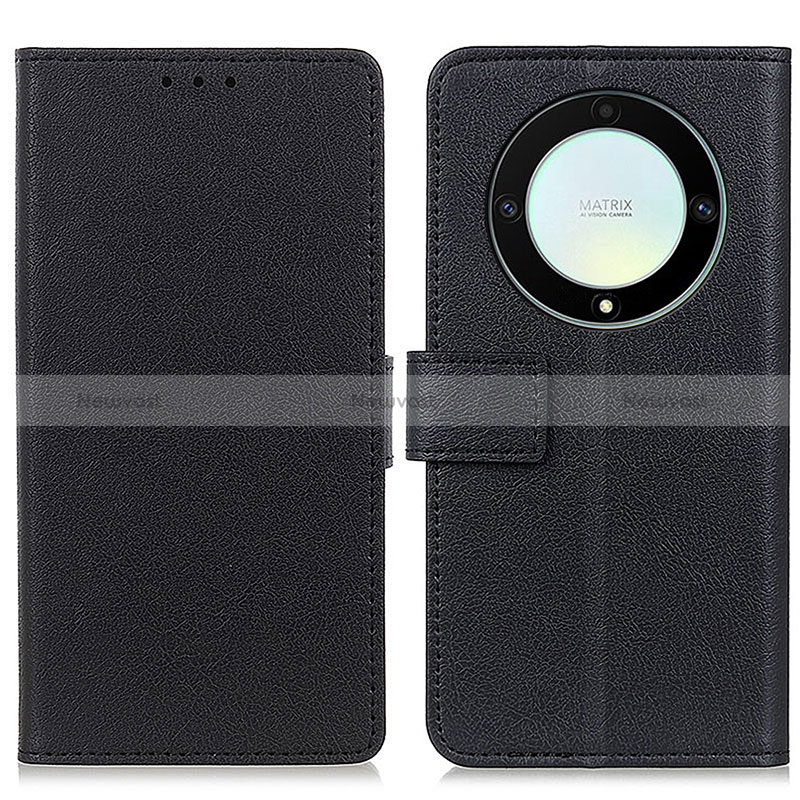 Leather Case Stands Flip Cover Holder M08L for Huawei Honor Magic5 Lite 5G Black