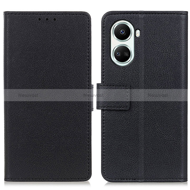 Leather Case Stands Flip Cover Holder M08L for Huawei Nova 10 SE Black