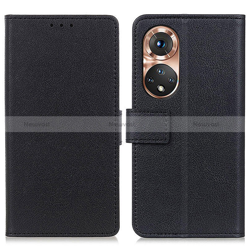 Leather Case Stands Flip Cover Holder M08L for Huawei Nova 9 Black