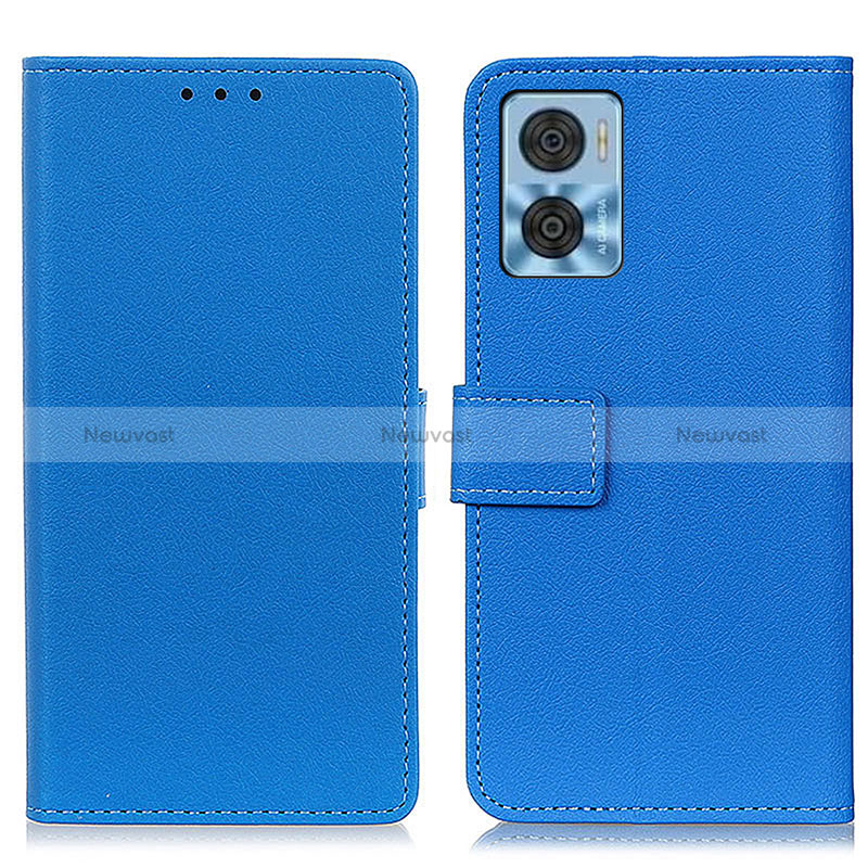 Leather Case Stands Flip Cover Holder M08L for Motorola Moto E22