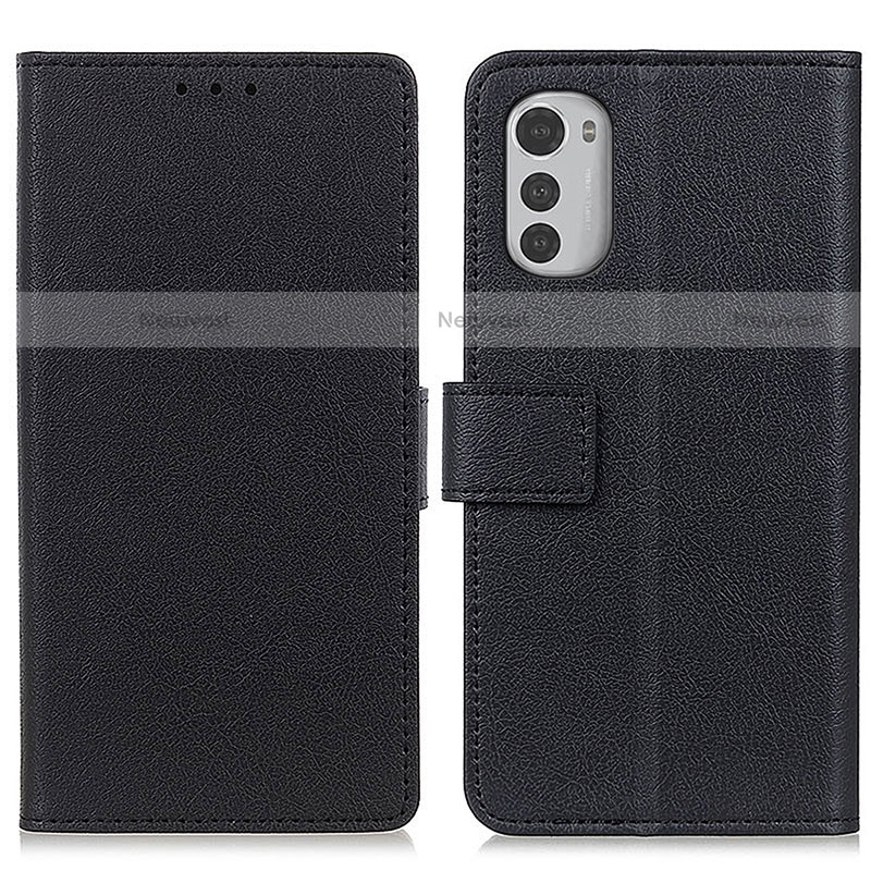 Leather Case Stands Flip Cover Holder M08L for Motorola Moto E32