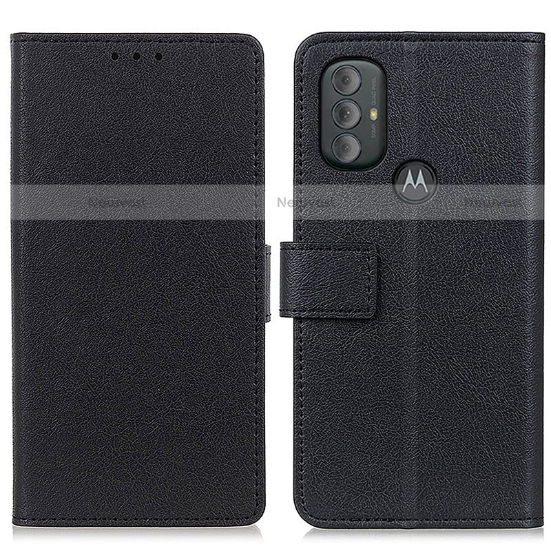 Leather Case Stands Flip Cover Holder M08L for Motorola Moto G Play Gen 2 Black