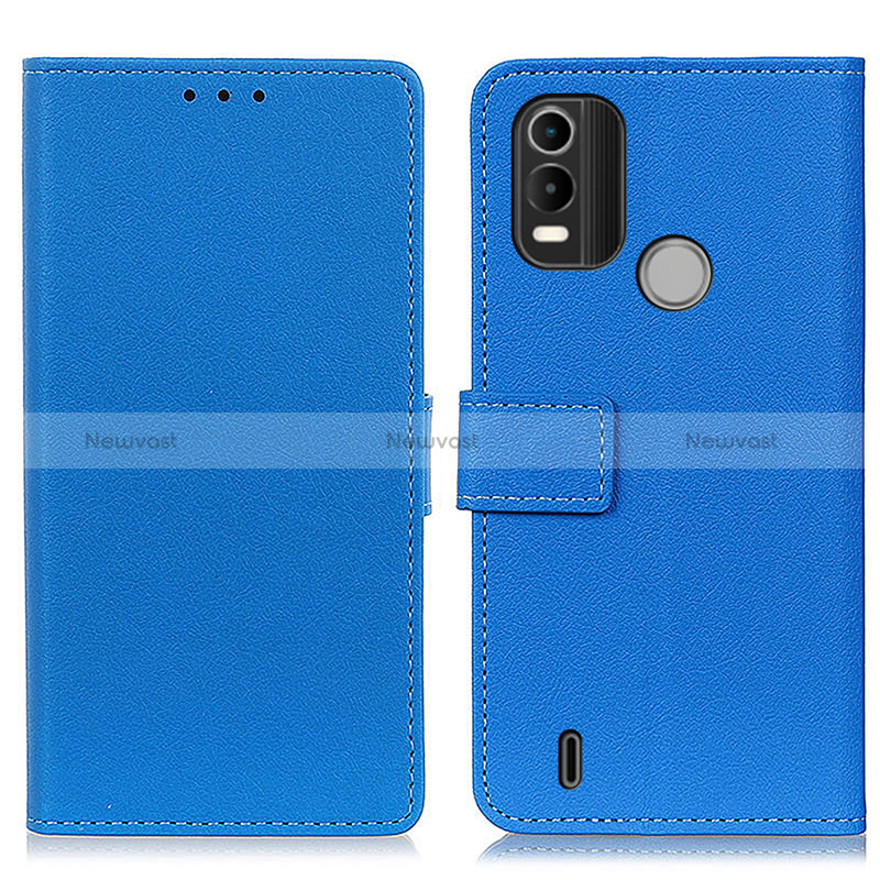 Leather Case Stands Flip Cover Holder M08L for Nokia G11 Plus Blue