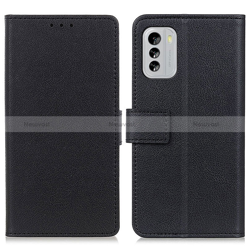 Leather Case Stands Flip Cover Holder M08L for Nokia G60 5G Black