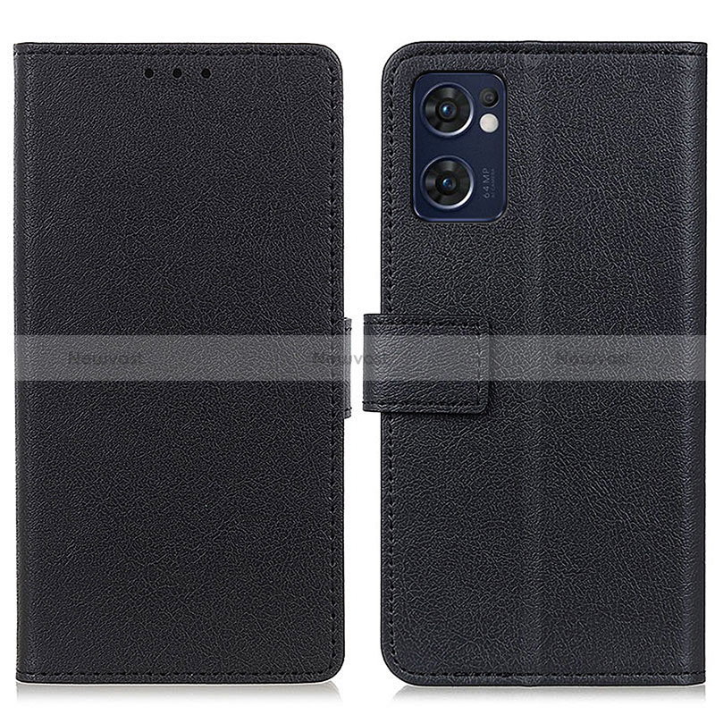 Leather Case Stands Flip Cover Holder M08L for OnePlus Nord CE 2 5G Black