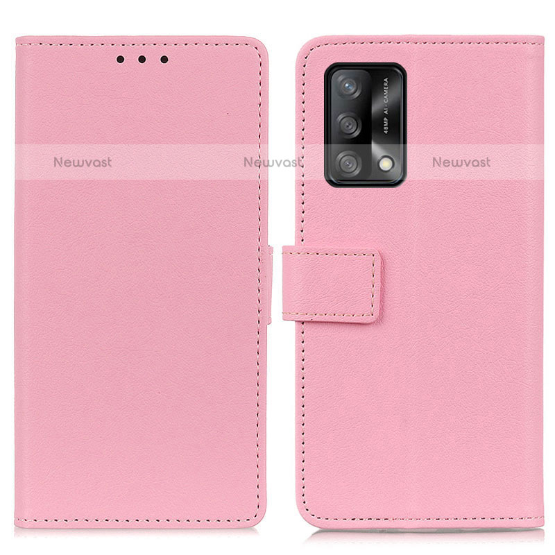 Leather Case Stands Flip Cover Holder M08L for Oppo A74 4G