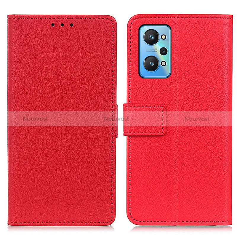 Leather Case Stands Flip Cover Holder M08L for Realme GT Neo 3T 5G Red