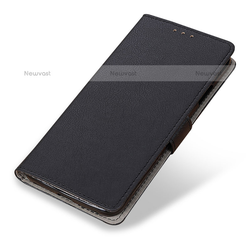 Leather Case Stands Flip Cover Holder M08L for Samsung Galaxy A02s Black