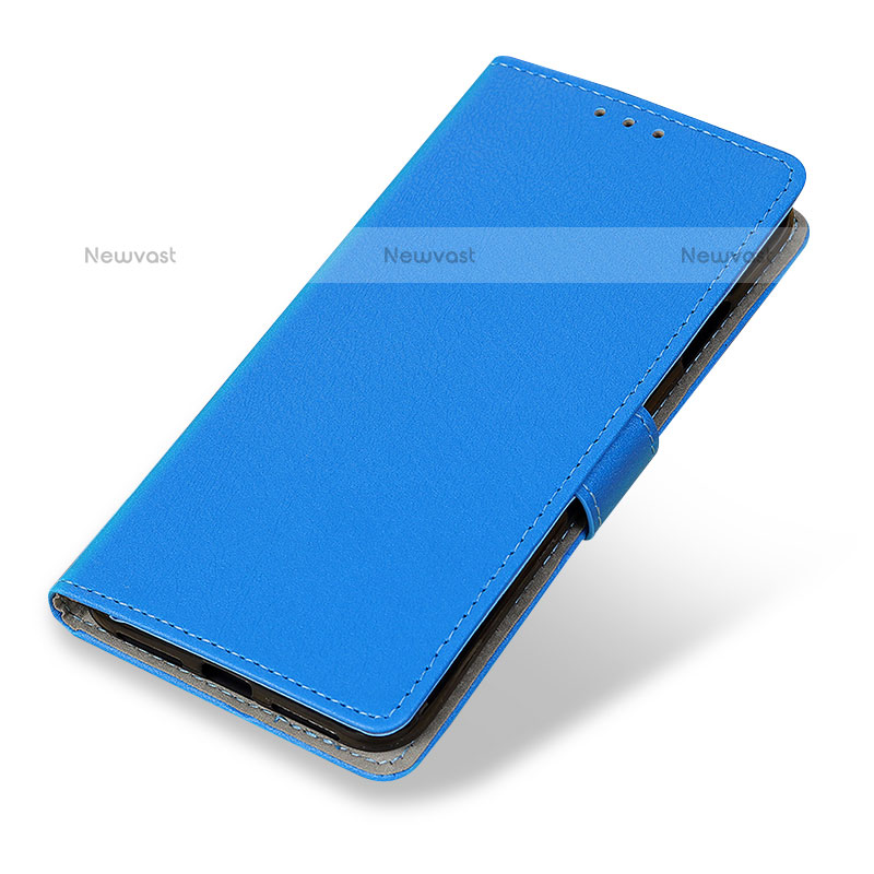Leather Case Stands Flip Cover Holder M08L for Samsung Galaxy A02s Blue