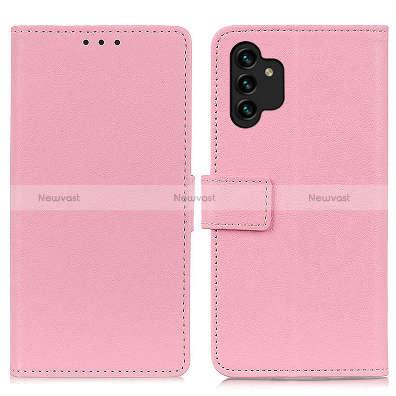 Leather Case Stands Flip Cover Holder M08L for Samsung Galaxy A13 5G Pink