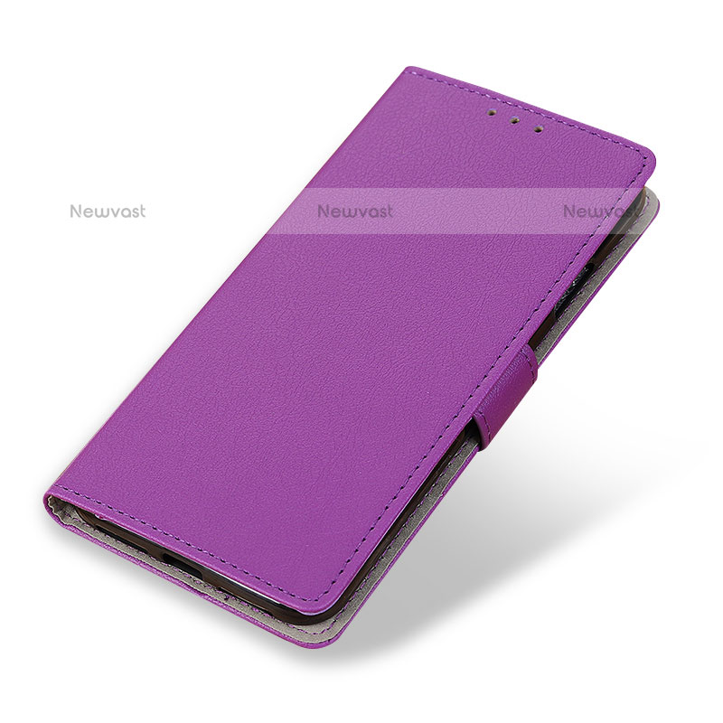 Leather Case Stands Flip Cover Holder M08L for Samsung Galaxy M32 4G Purple