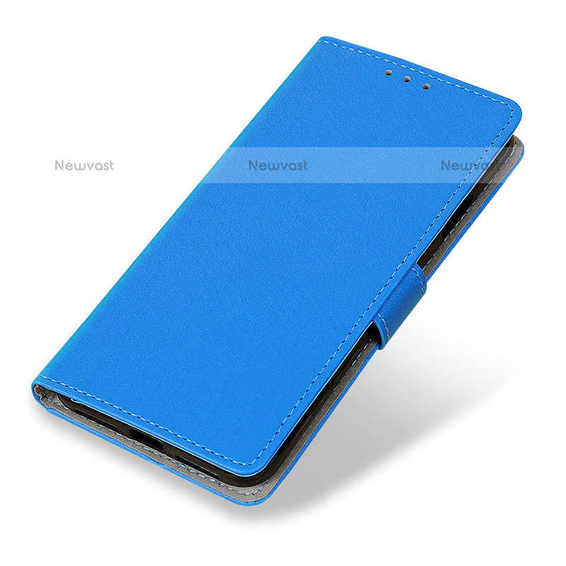 Leather Case Stands Flip Cover Holder M08L for Samsung Galaxy M32 5G Blue