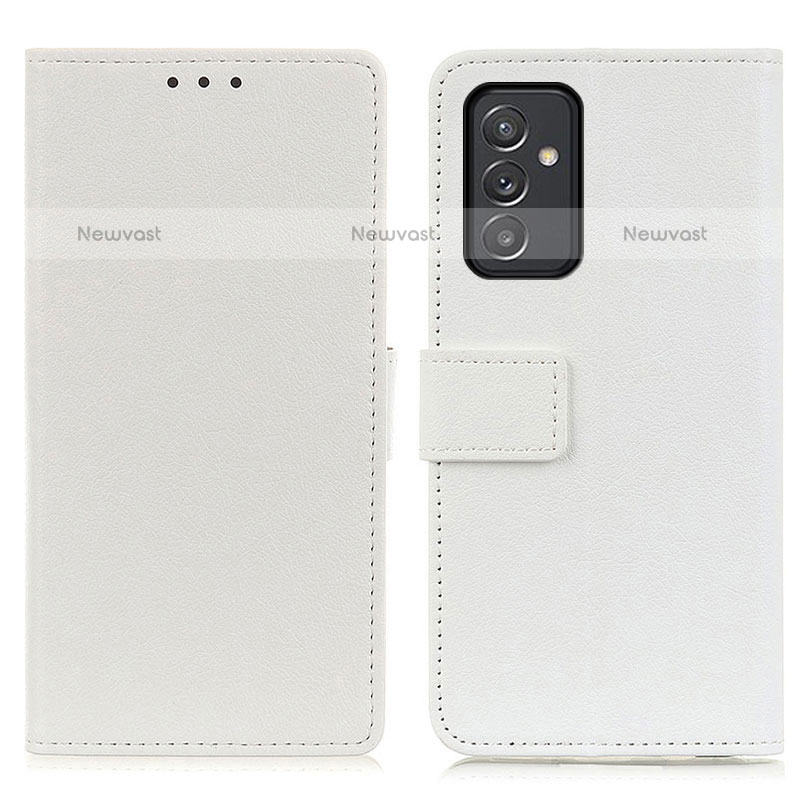 Leather Case Stands Flip Cover Holder M08L for Samsung Galaxy Quantum2 5G White