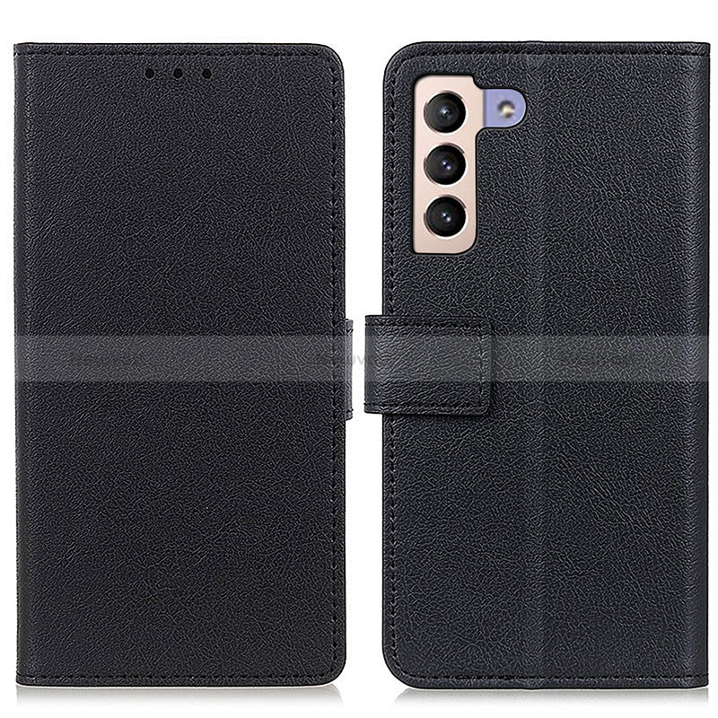 Leather Case Stands Flip Cover Holder M08L for Samsung Galaxy S22 Plus 5G Black