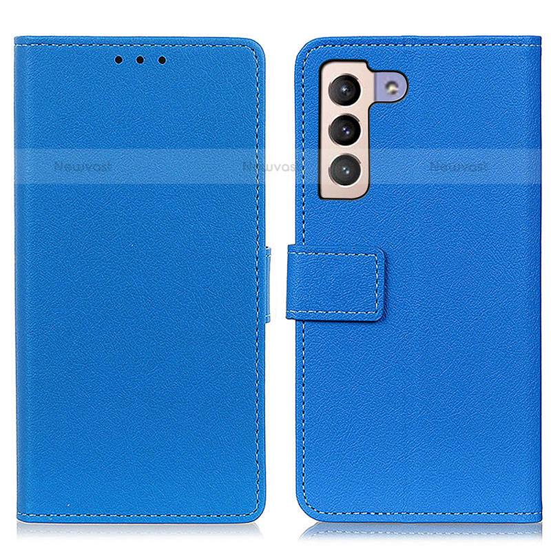 Leather Case Stands Flip Cover Holder M08L for Samsung Galaxy S23 Plus 5G Blue