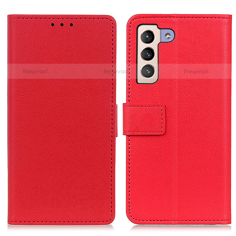 Leather Case Stands Flip Cover Holder M08L for Samsung Galaxy S23 Plus 5G Red