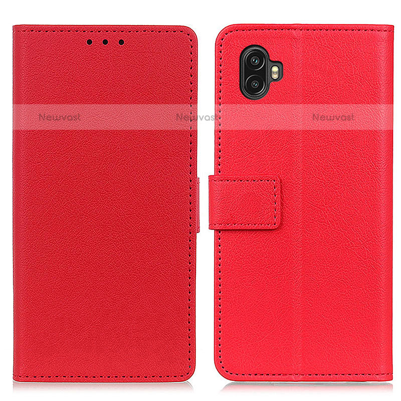 Leather Case Stands Flip Cover Holder M08L for Samsung Galaxy Xcover Pro 2 5G Red