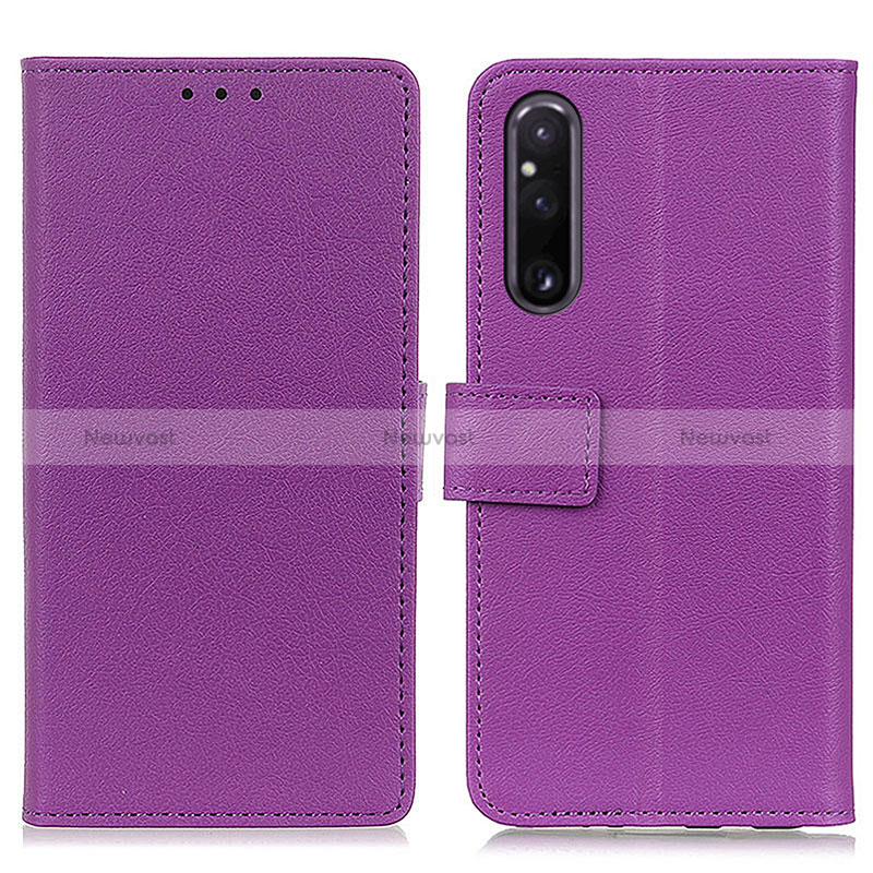 Leather Case Stands Flip Cover Holder M08L for Sony Xperia 1 V