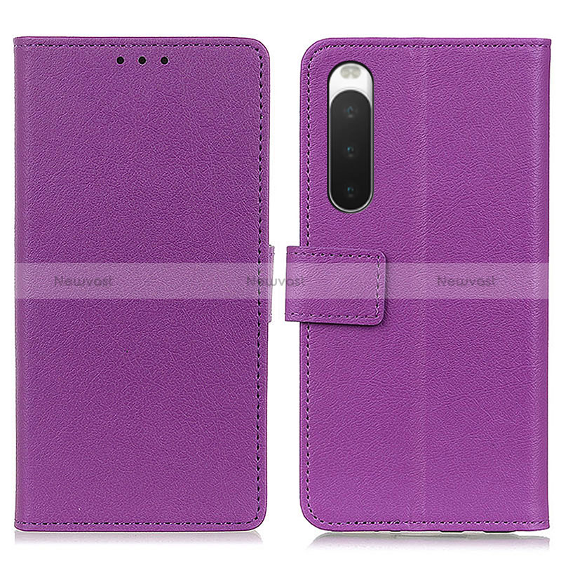 Leather Case Stands Flip Cover Holder M08L for Sony Xperia 10 IV