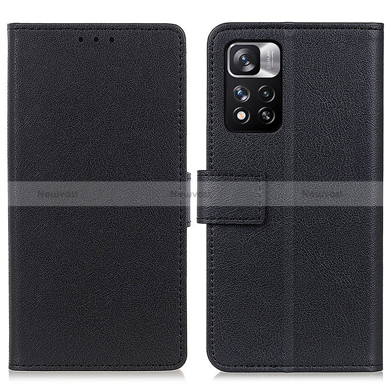 Leather Case Stands Flip Cover Holder M08L for Xiaomi Mi 11i 5G (2022) Black