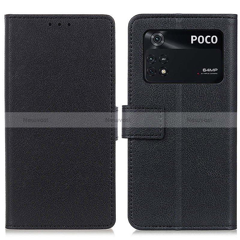 Leather Case Stands Flip Cover Holder M08L for Xiaomi Poco M4 Pro 4G