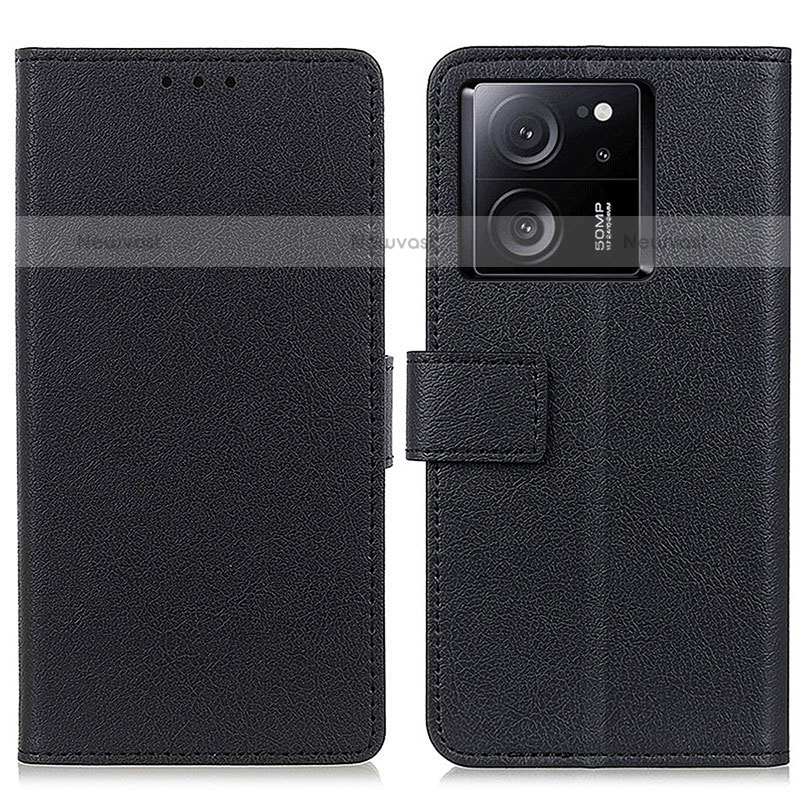 Leather Case Stands Flip Cover Holder M08L for Xiaomi Redmi K60 Ultra 5G Black