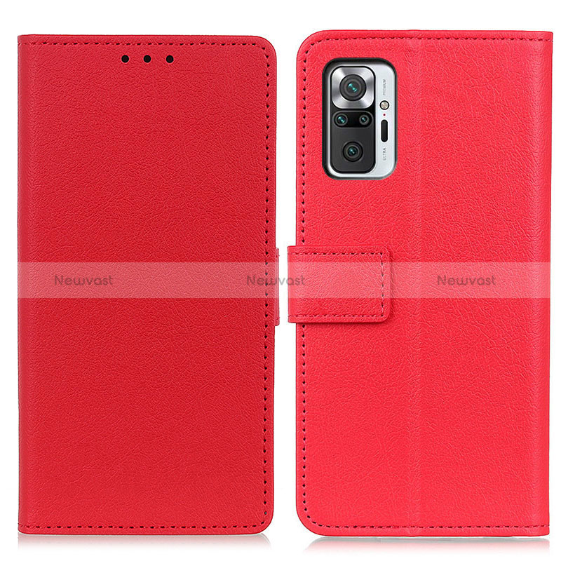 Leather Case Stands Flip Cover Holder M08L for Xiaomi Redmi Note 10 Pro 4G