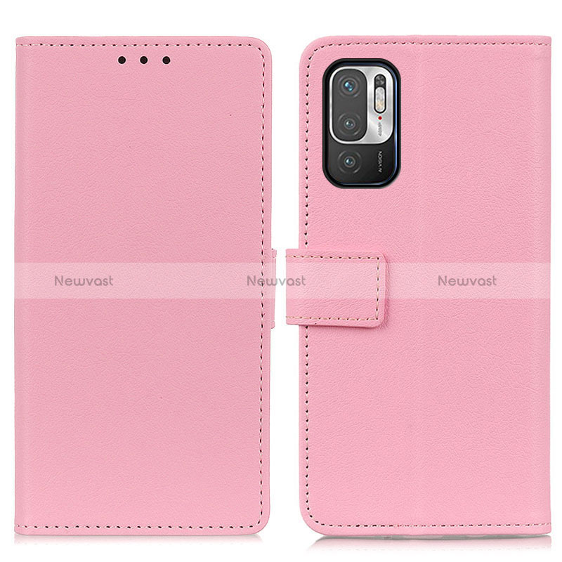 Leather Case Stands Flip Cover Holder M08L for Xiaomi Redmi Note 11 SE 5G Pink